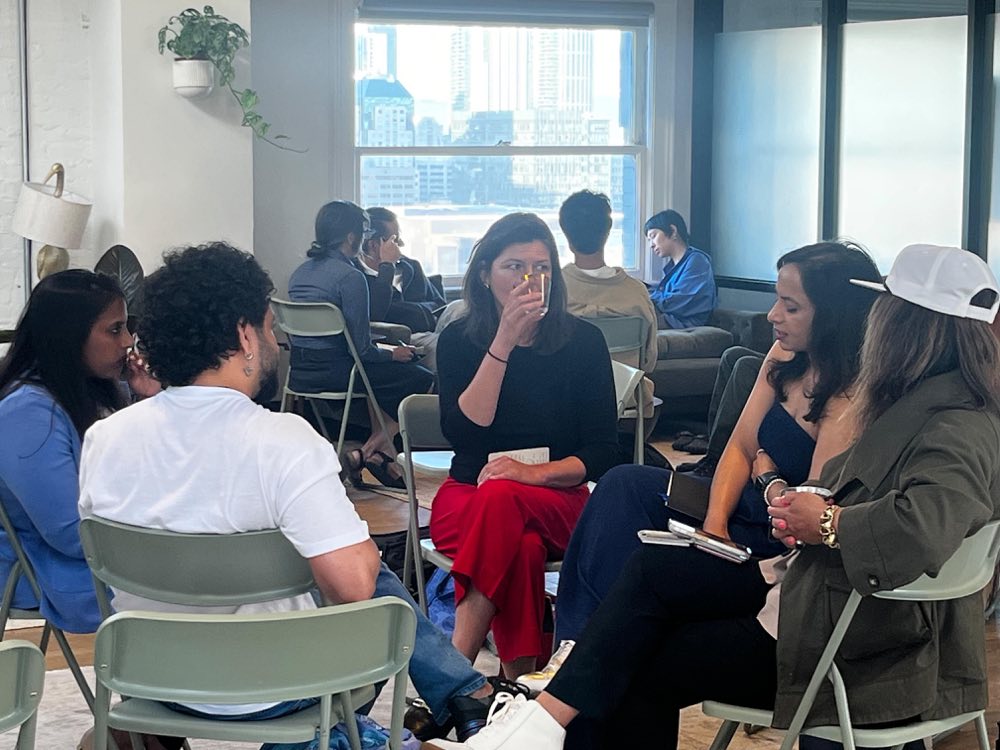 A small group talking during an InsightsOut session